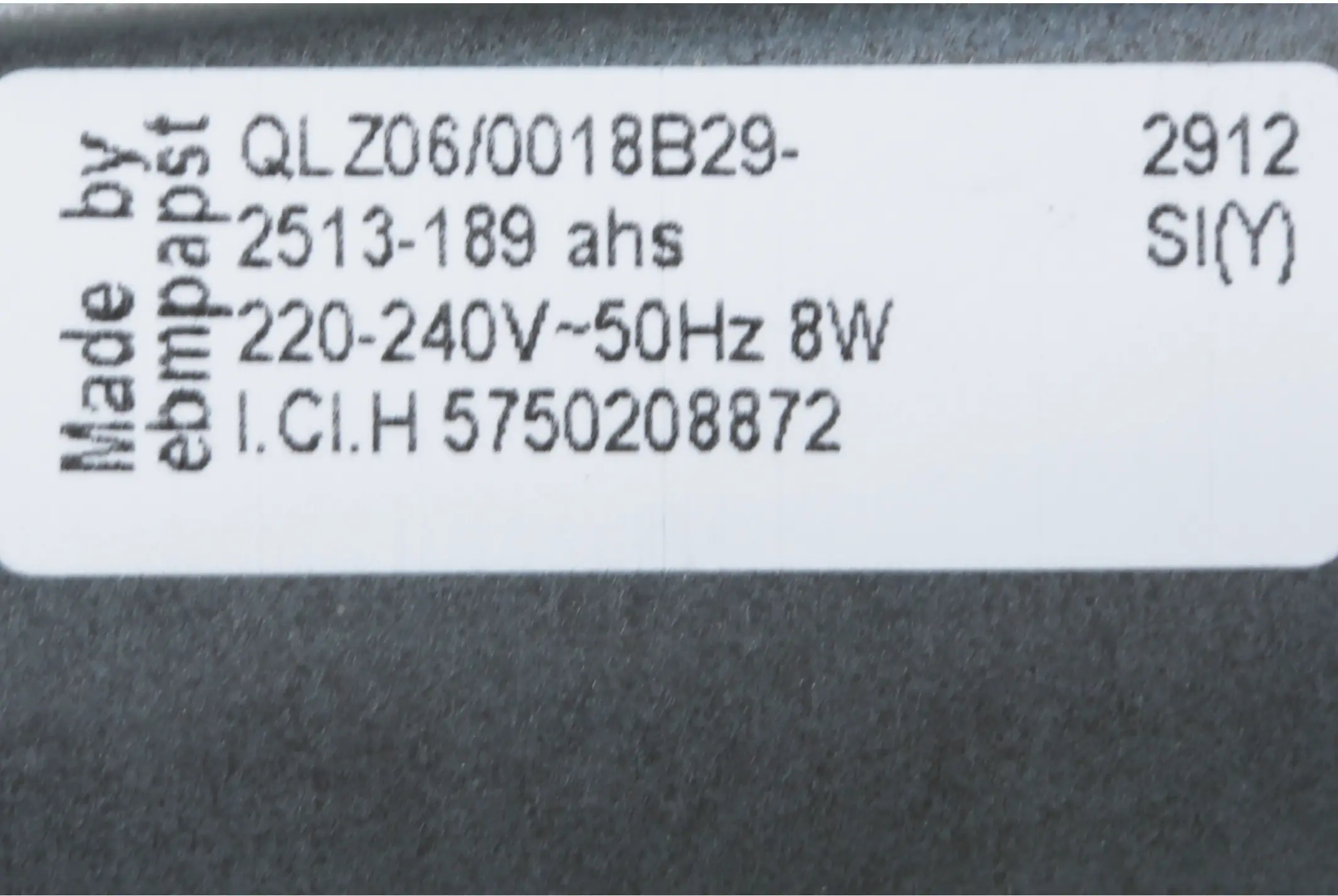 Lüftermotor 00496076