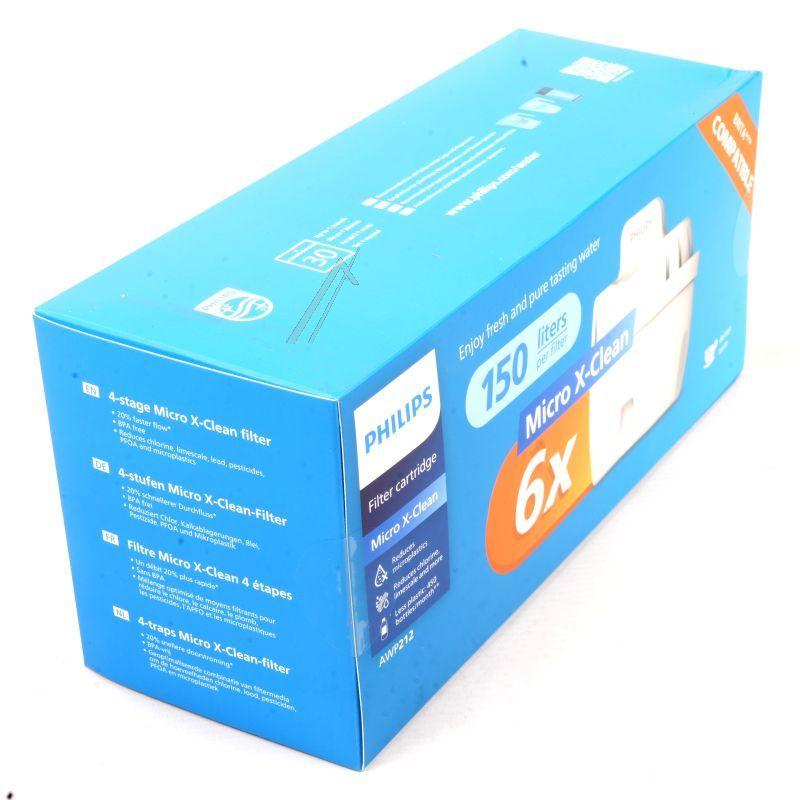 Philips Kaffeemaschine Micro X-Clean Filter 6er-Pack Wasserfilter