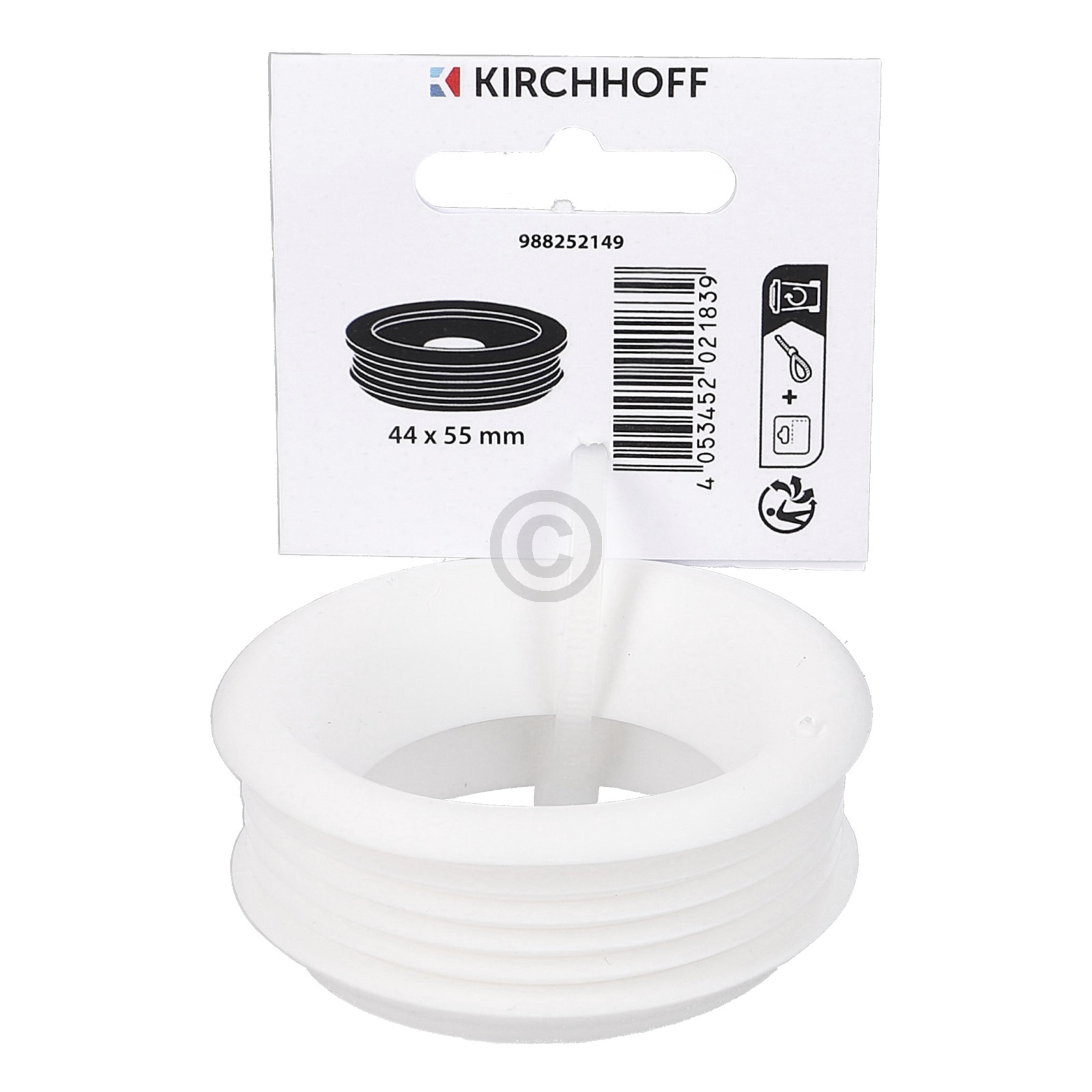 Spülrohrverbinder 44x55mm für Euro WC KIRCHHOFF 988252149 KIRCHHOFF