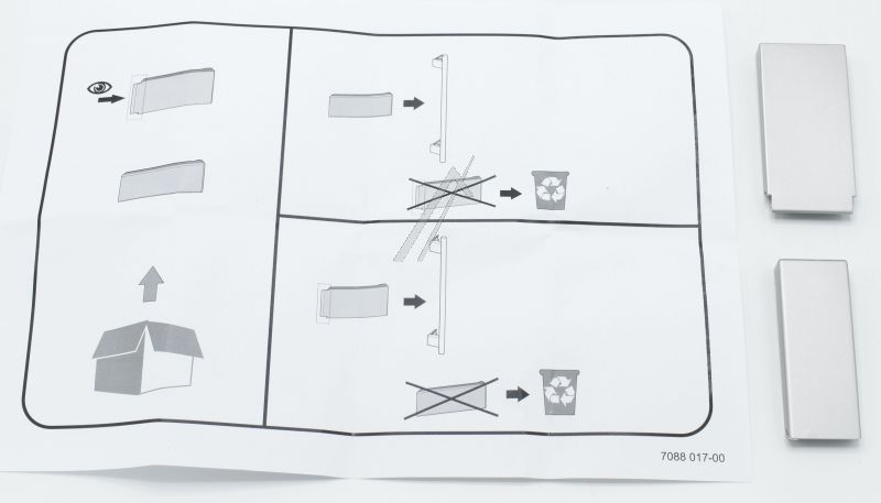Abdeckplatten für Liebherr Kühlschrank 909600300 Türgriff