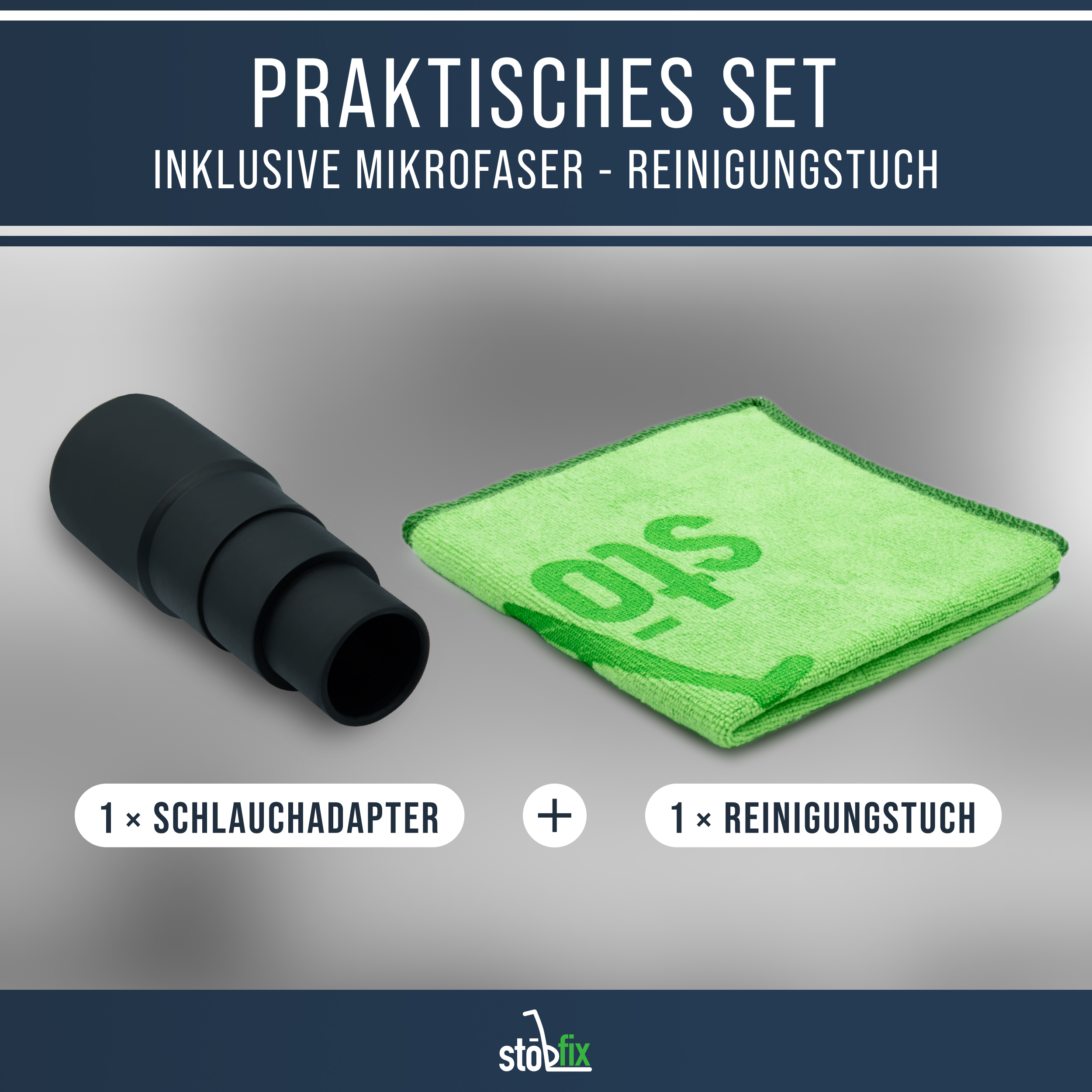 Schlauchadapter [1er Set] - Universeller Staubsaugeradapter u. a. für Geräte von Bosch, Makita, Kärcher