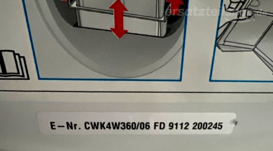 Typenschild Constructa CWK4W360/06