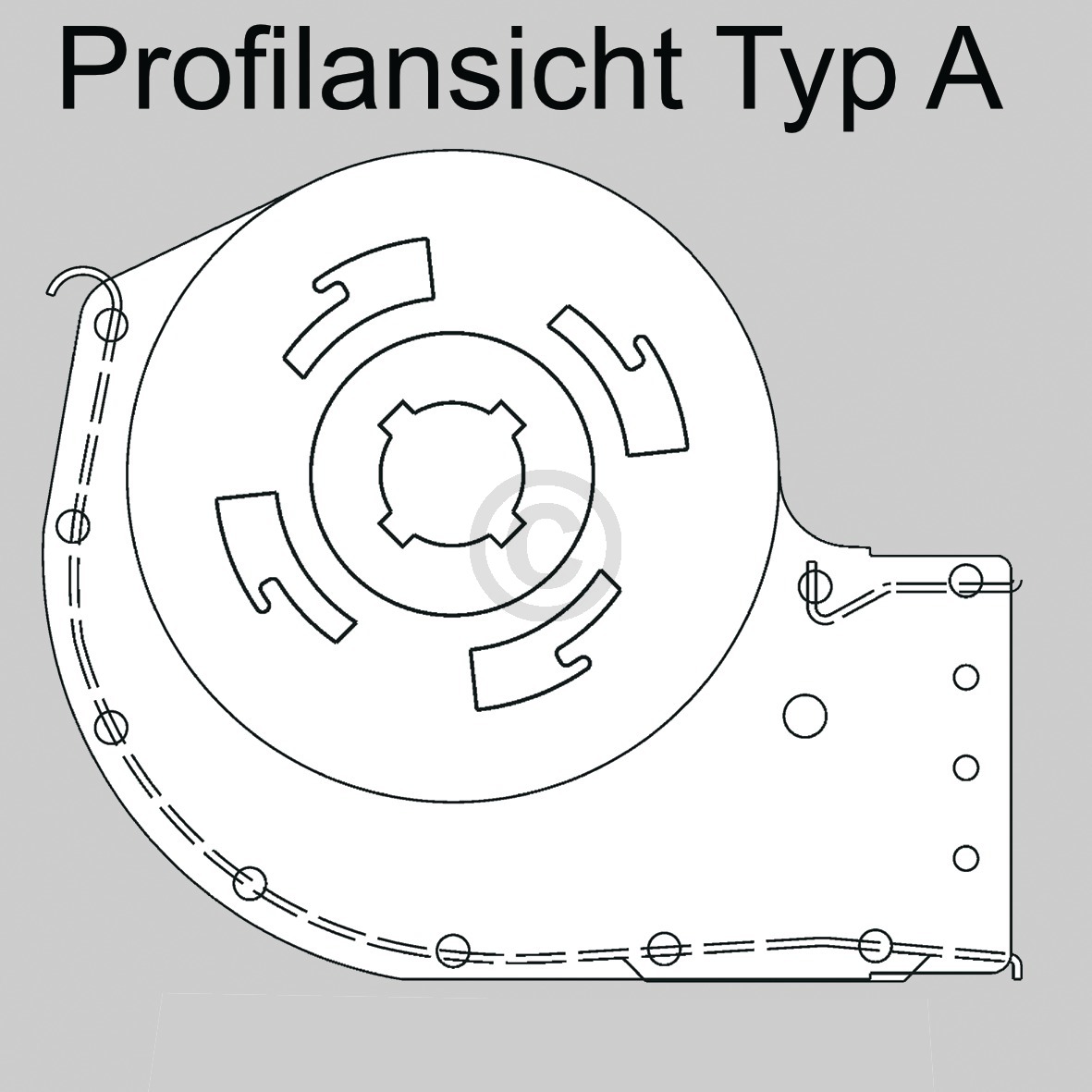 Querstromlüfter 180mm TypA Motor links ebmpapst QLZ06/0018-2513 für Backofen Nachtspeicher
