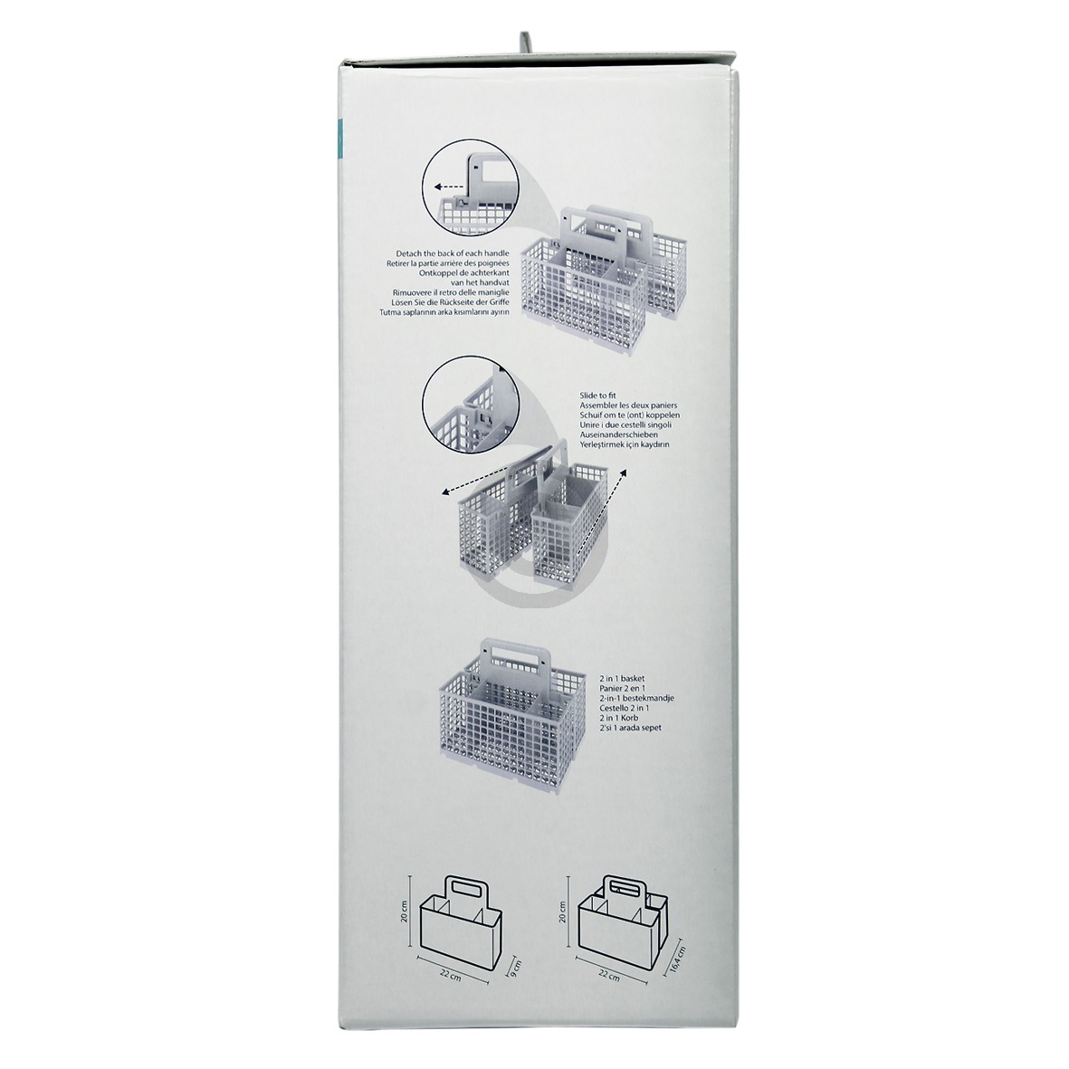 Besteckkorb Whirlpool 484000008561 Wpro DWB304 universal teilbar für Geschirrspüler