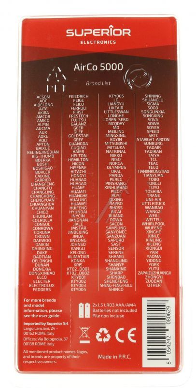 Fernbedienung für Superior Dunstabzugshaube SUPCU005 Klimaanlage