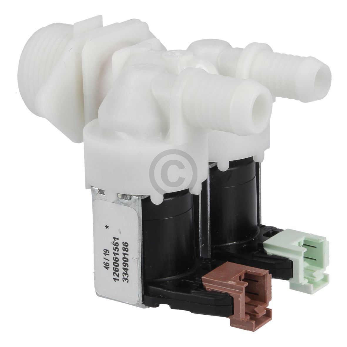 Magnetventil wie Electrolux 132518611/0 zweifach 180° 11,5mm+14,0mmØ für Waschmaschine