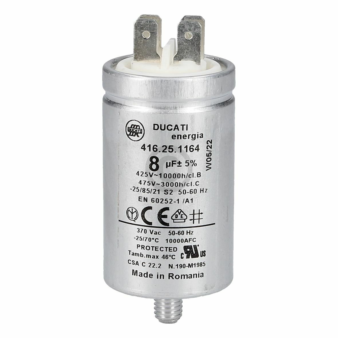 Kondensator 8µF 450V Smeg 811770036 für Geschirrspüler