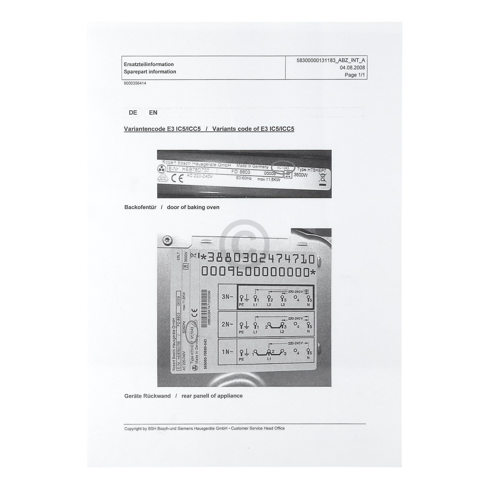 Bedienmodul programmiert 00708728