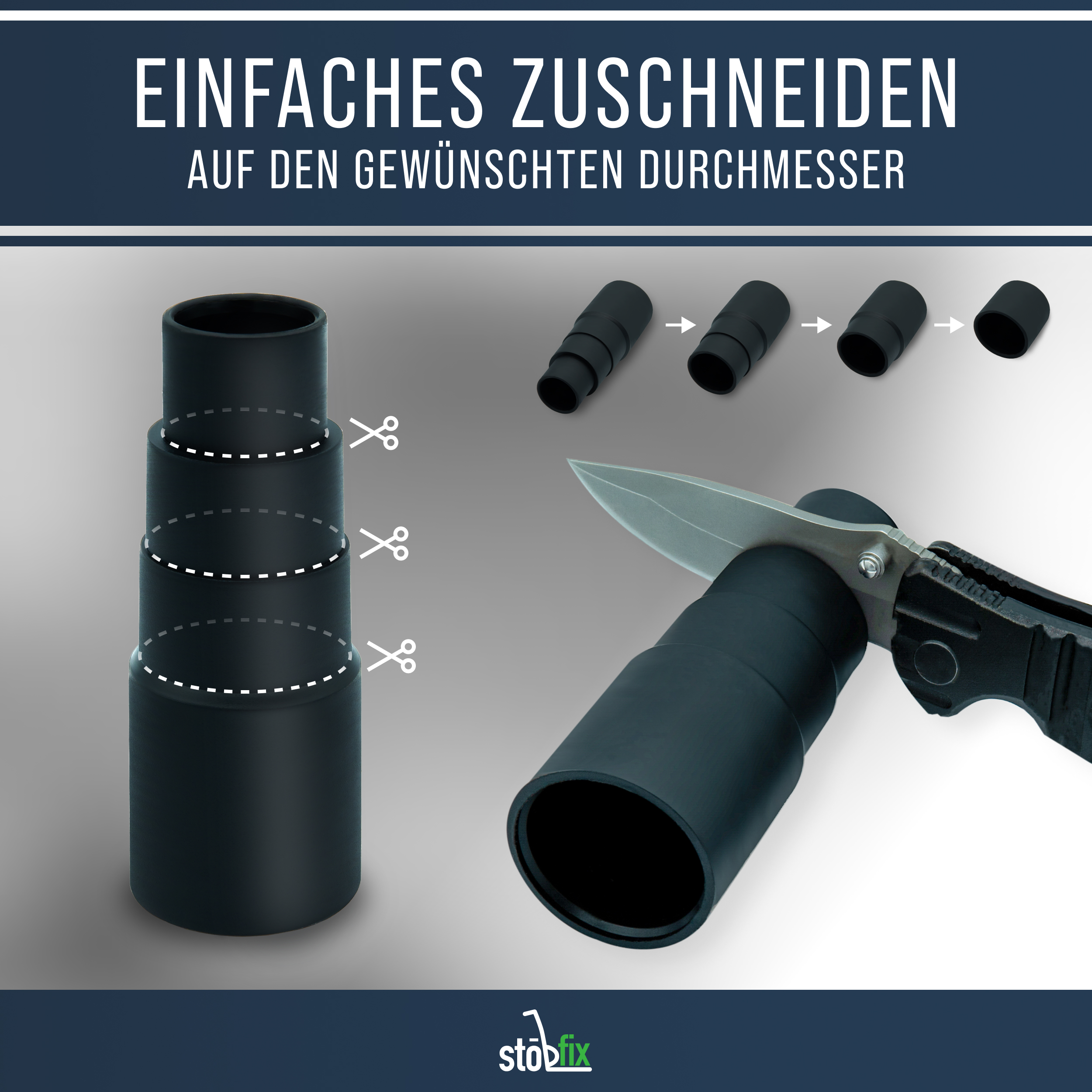 Schlauchadapter [2er Set] - Universeller Staubsaugeradapter u. a. für Geräte von Bosch, Makita, Kärcher