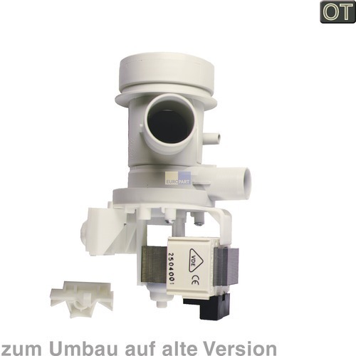 Ablaufpumpe AEG 8996454307803 HANNING mit Pumpenkopf und Sieb für Waschmaschine