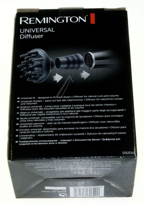 Remington D52DU Universal-Diffusor für Haartrockner – Volumen, Locken