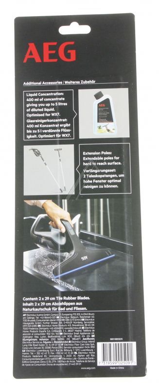 Abziehlippen-Set für AEG Staubsauger 9001683326 Naturkautschuk