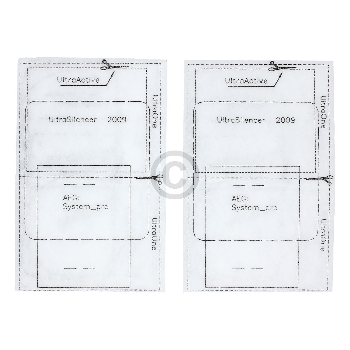 Motorfiltermatte AEF54 Electrolux 9001669333 für Staubsauger 2Stk