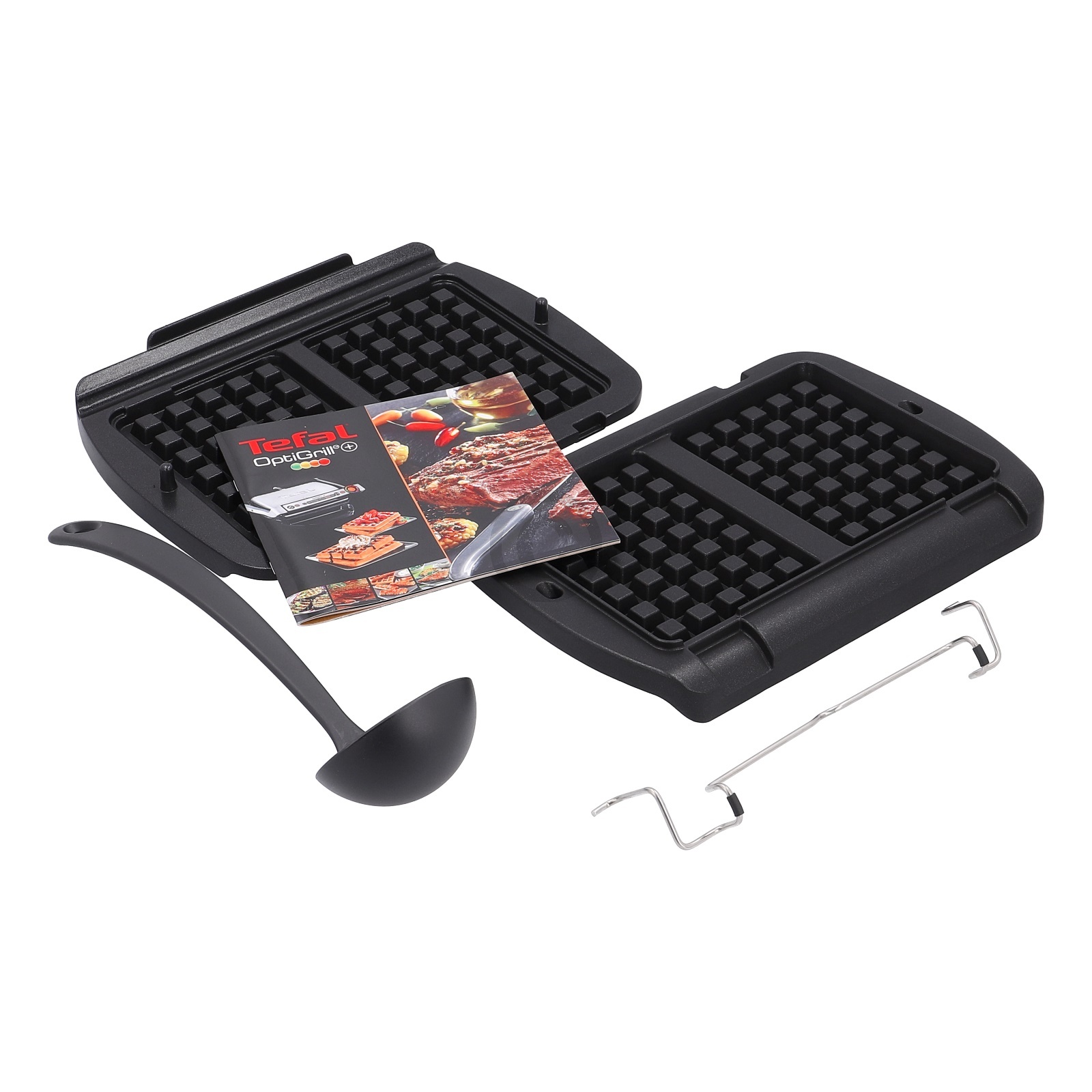 Belgisches Waffelplatten Set + Schöpfkelle Tefal XA724810 für Optigrill Kontaktgrill