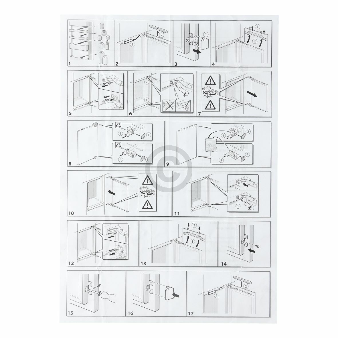 Scharnier-Set für Küppersbusch Kühlschrank 430332 oben/unten