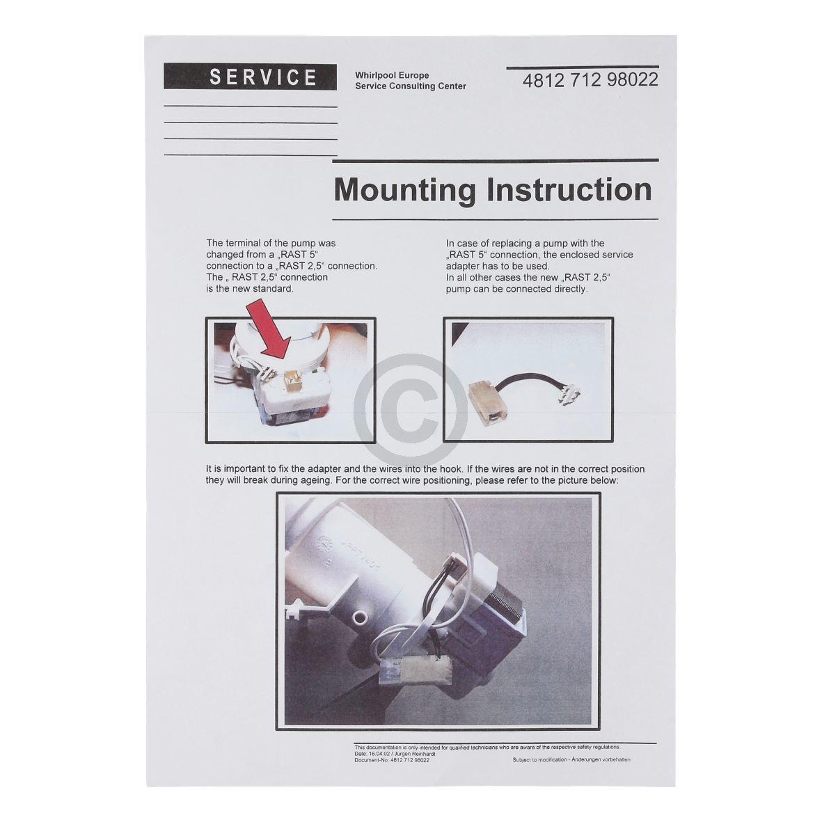 Ablaufpumpe Whirlpool 481231028144 Plaset mit Kopf Sieb für Waschmaschine