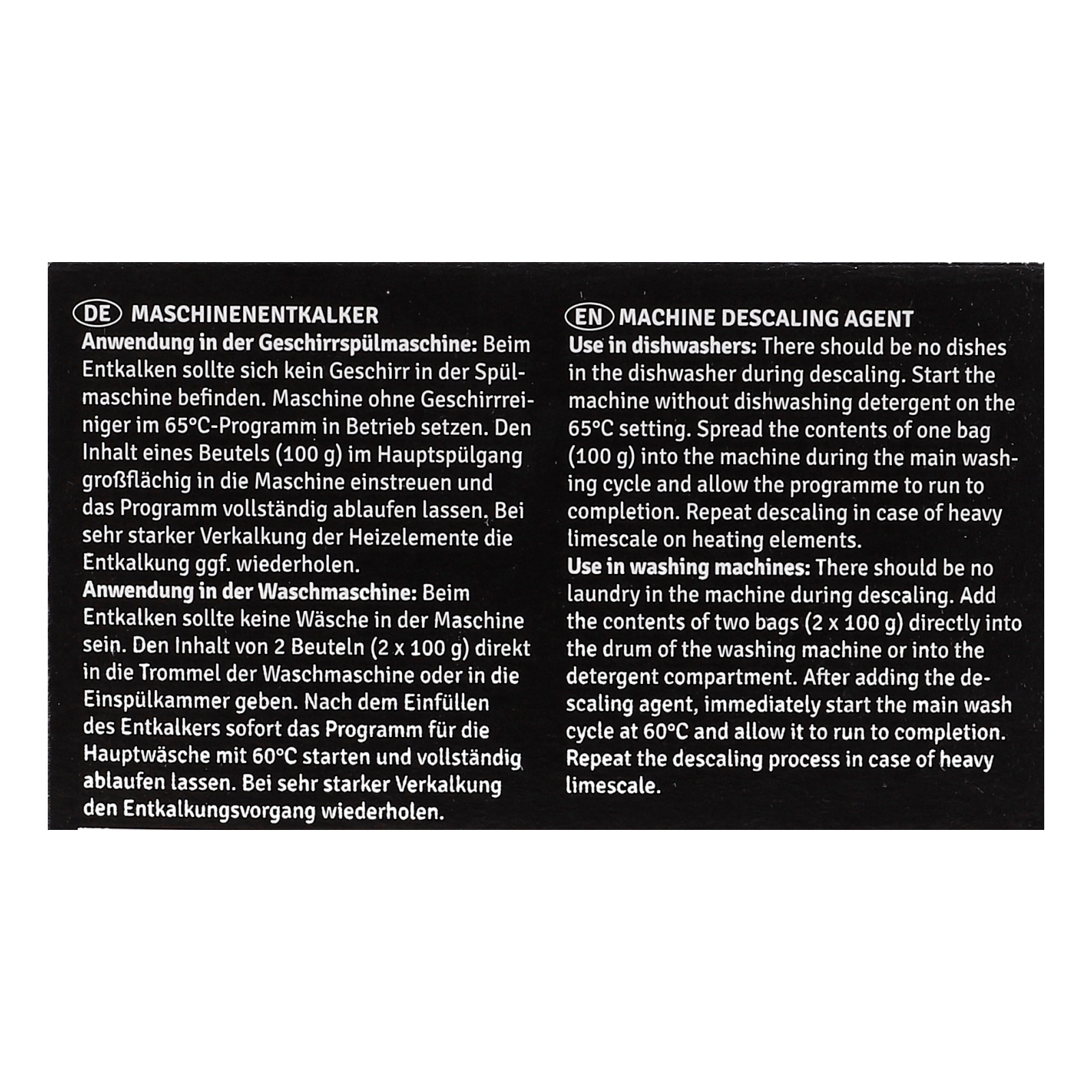 Maschinenentkalker PADOMA für Geschirrspüler Waschmaschine 2x100g 10108528