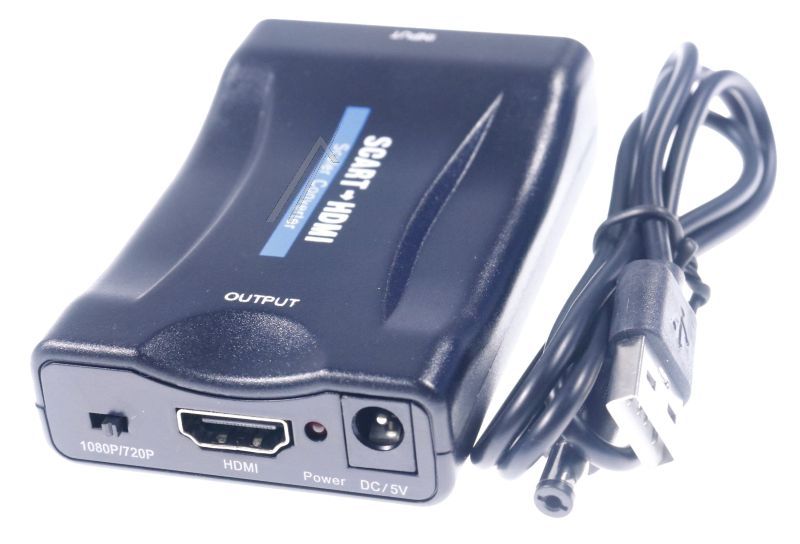 Scart-HDMI-Konverter für Fernsehen & Telefonie Com Minimalbeschreibung: HD-Auflösung, Plug&Play