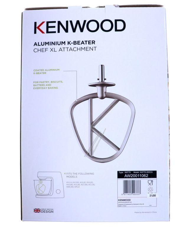 K-Knethaken für Küchenmaschine DeLonghi AW20011062 Alu-Kneter