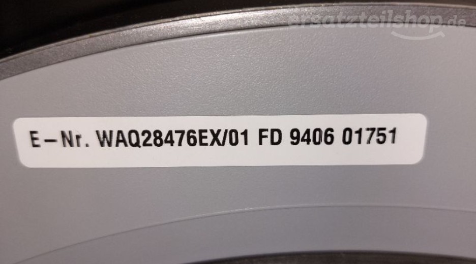 Typenschild Bosch WAQ28476EX/01