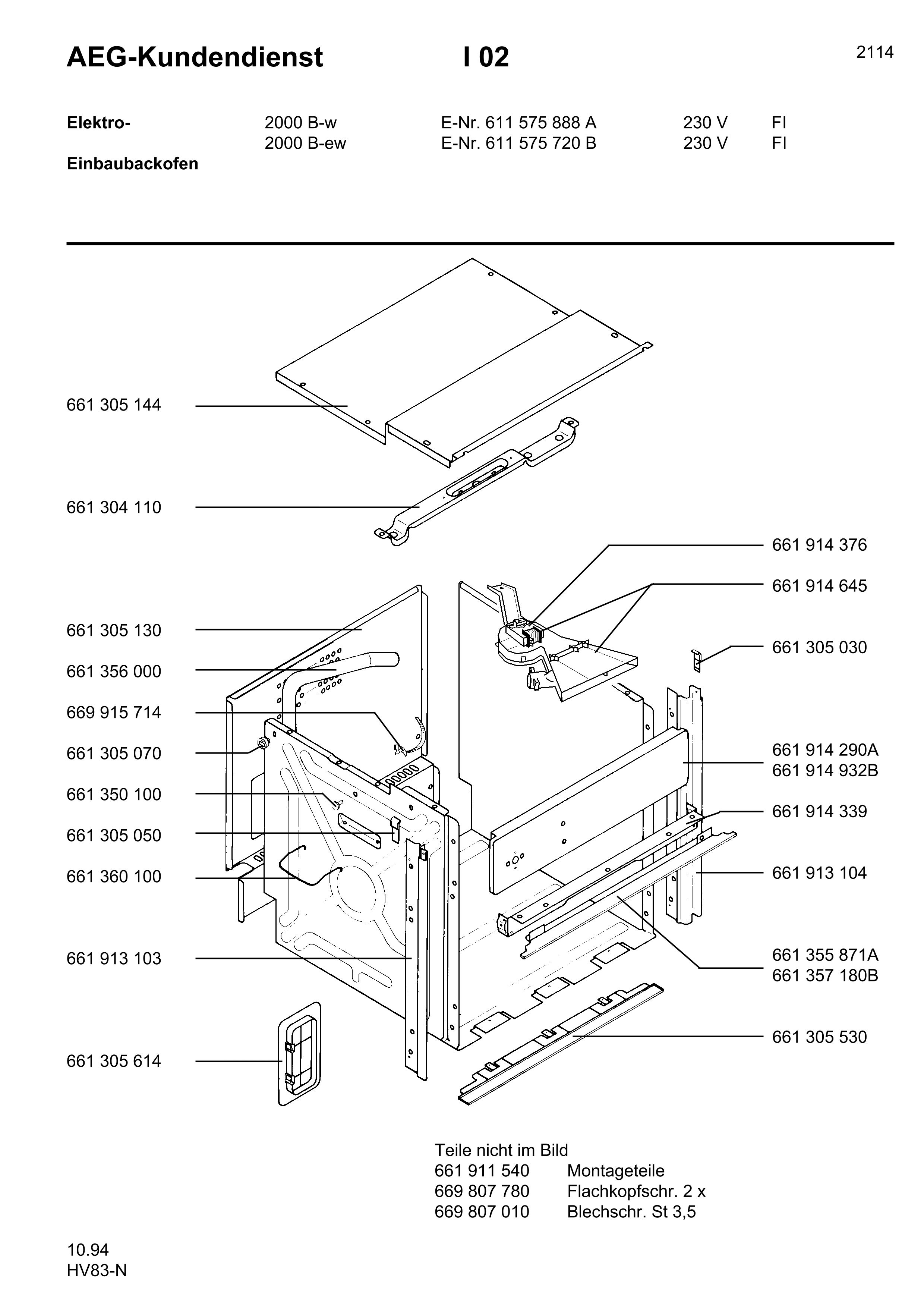 Stilvolle Aeg Ersatzteile Backofen Bild