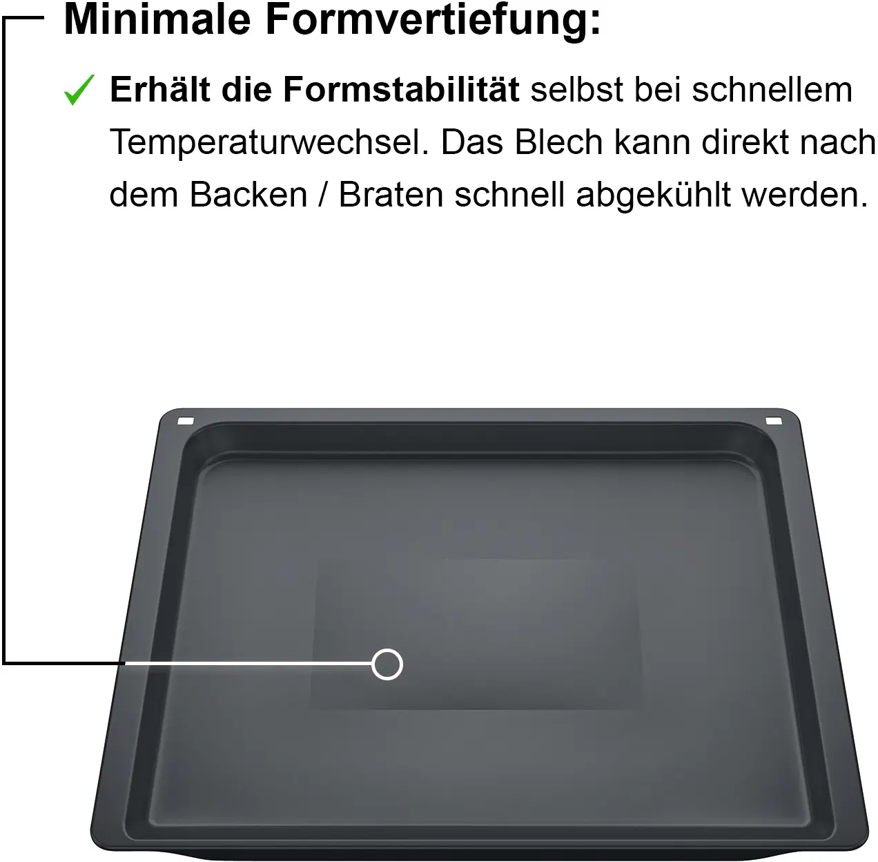 Emailliertes Backblech für Bosch-Backofen 11029050 455x375x30mm