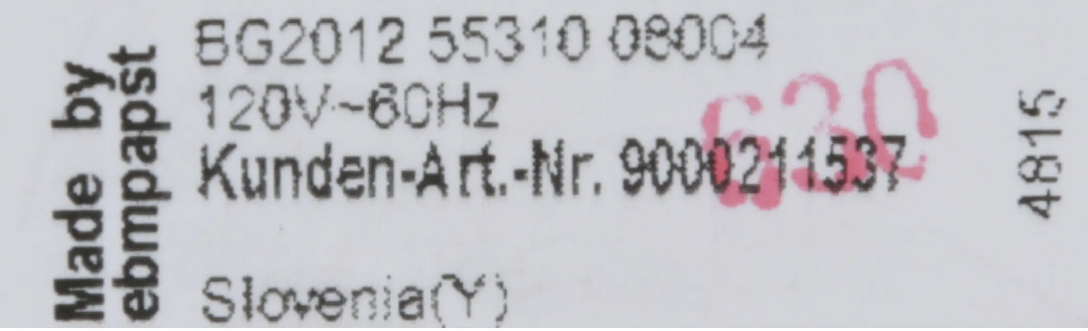 Lüftermotor 00672636