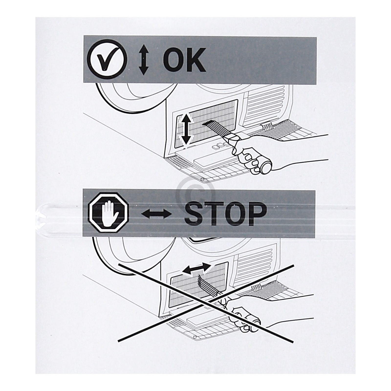 Lamellenkamm Electrolux 9029803674 für Trockner