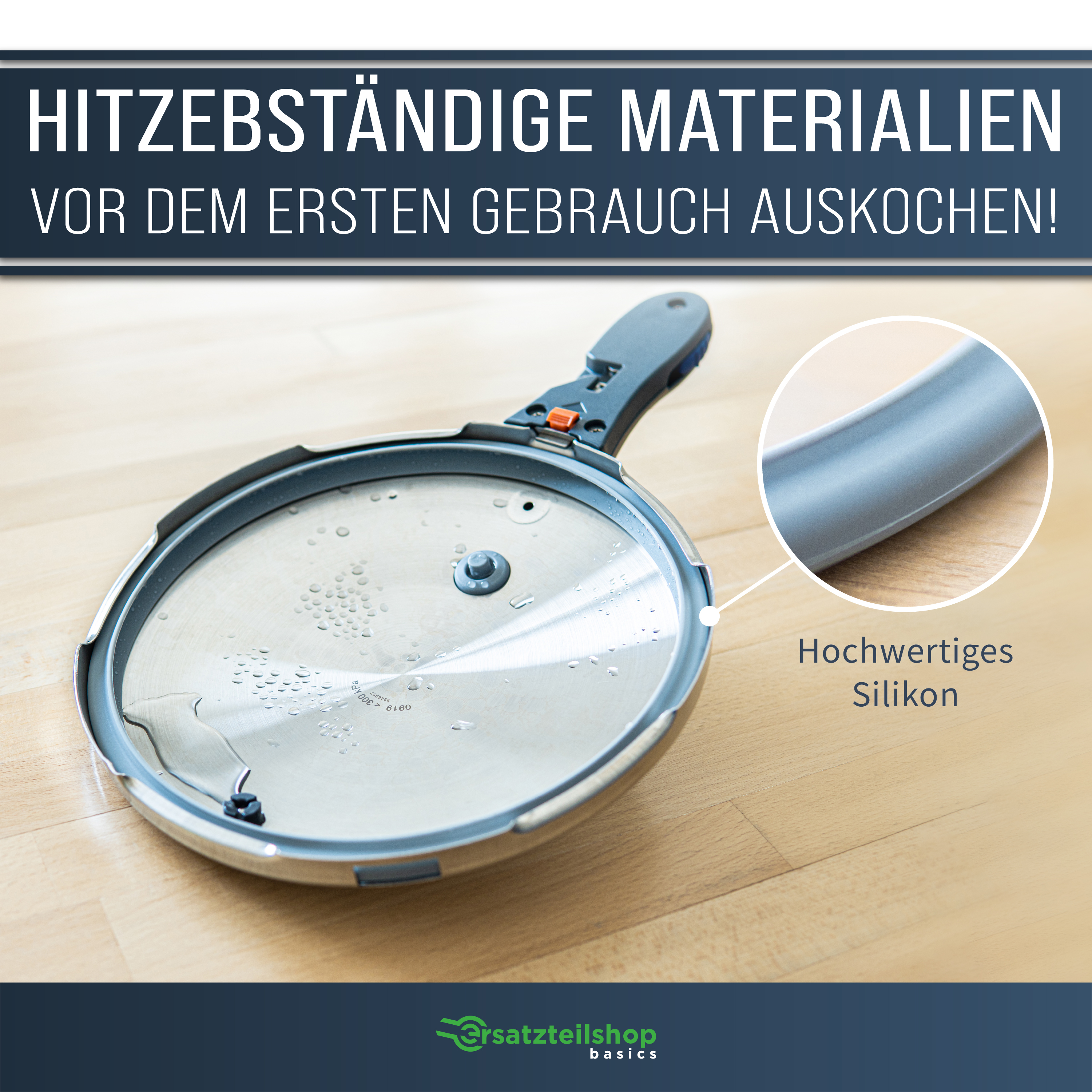 Dichtungsring 22cm für Silit Schnellkochtopf und WMF Schnellkochtopf 3l, 4,5l, 6,5l, 8,5l - Silikonring wie 7423460025