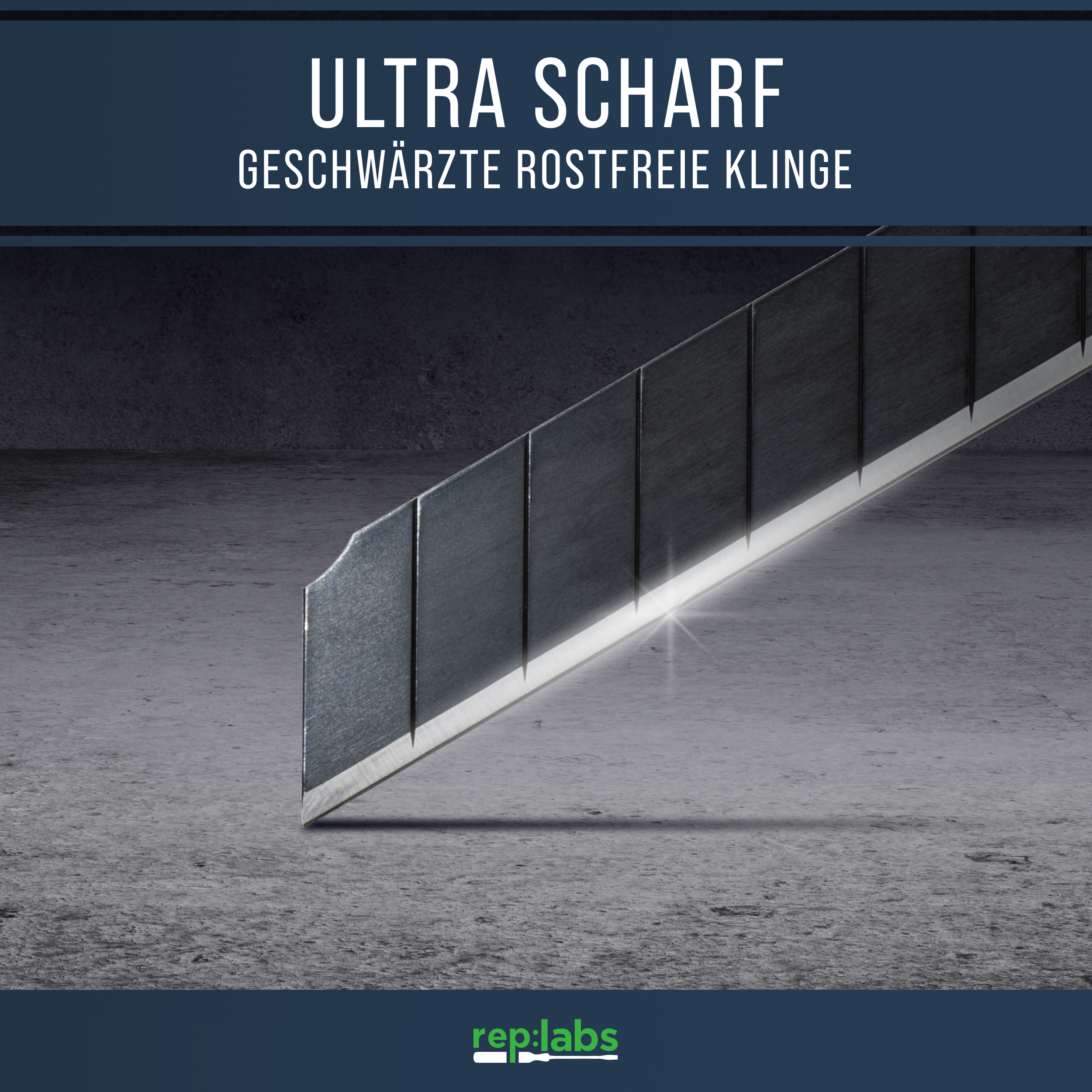 Profi Cuttermesser 18mm mit Abbrechklinge - Antirutsch- u. Autolockfunktion