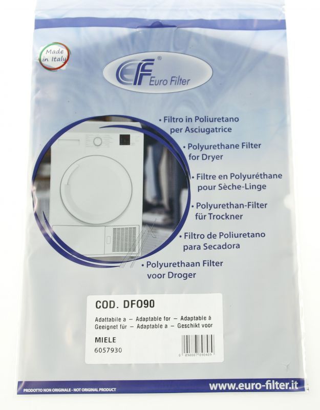 Miele Trockner Filter Eurofilter Schaumstoff, waschbar