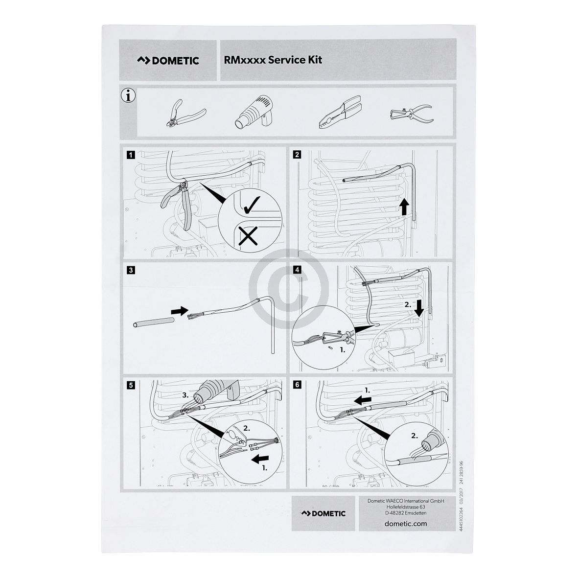 Heizelement Kit DOMETIC 289020942 für Gasarmatur Absorberkühlschrank 289020920