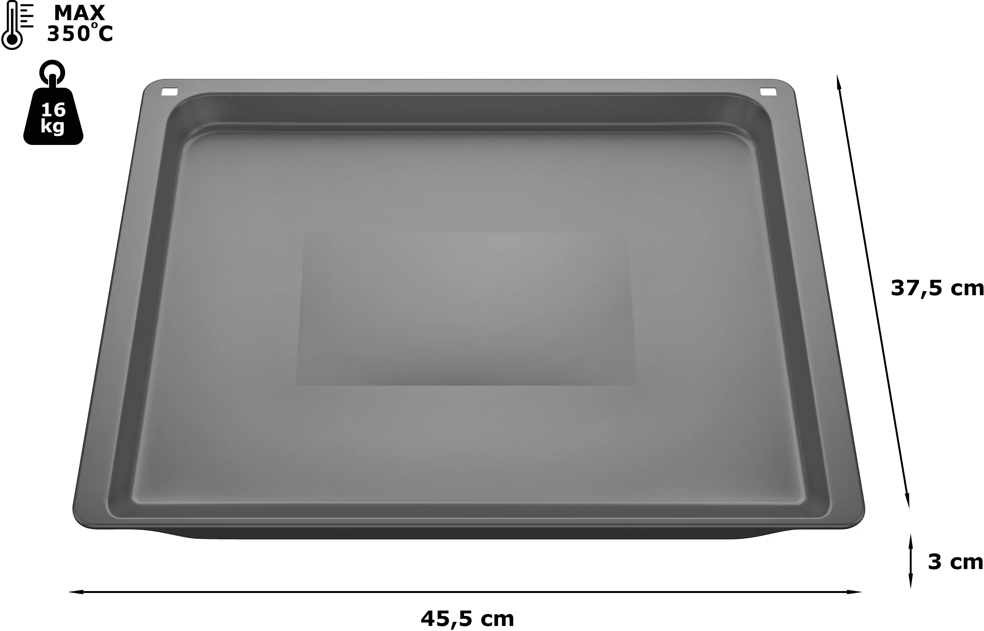 Emailliertes Backblech für Bosch-Backofen 11029050 455x375x30mm