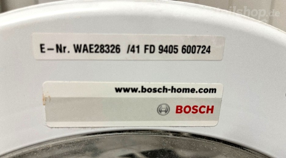 Typenschild Bosch WAE28326/41