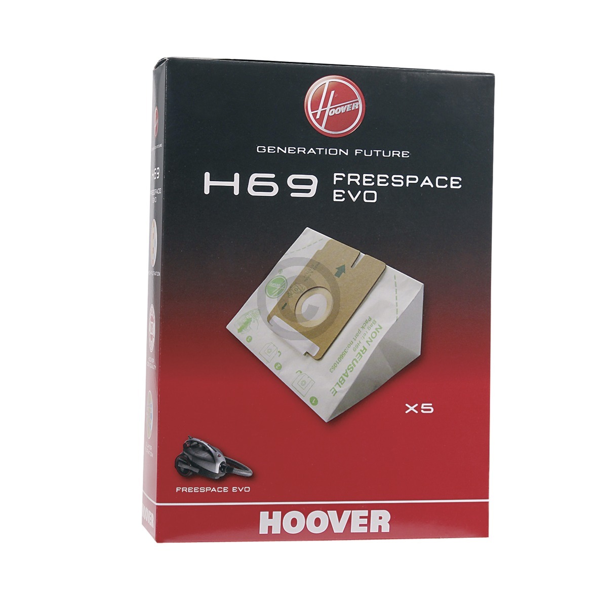 Filterbeutel HOOVER 35601053 H69 für Staubsauger 5Stk