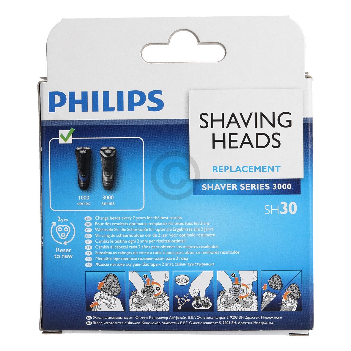 Scherkopfset PHILIPS SH30/50 422203626411 für Rasierer 3Stk