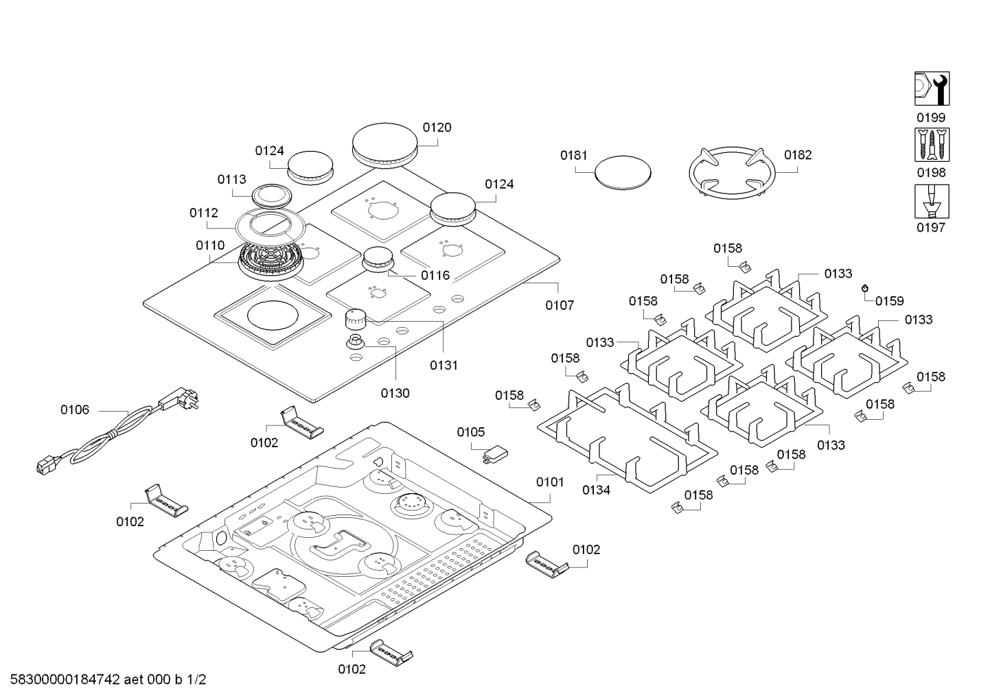 Ersatzteile_SE_4G_2BW_FLAG_T90F_TG2011_EP916SC91N_2F42_Bild_1