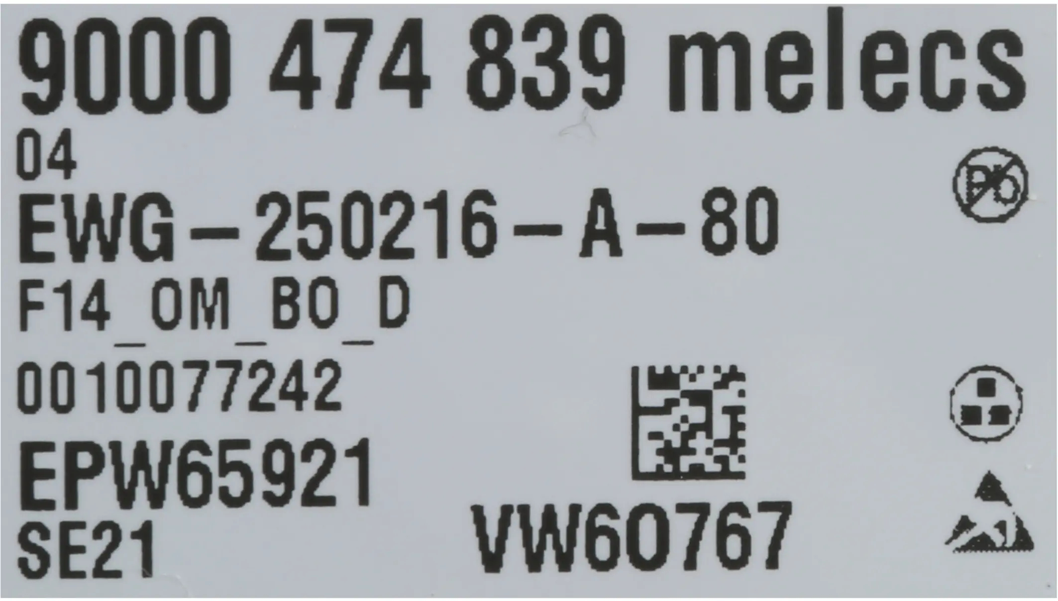 Bedienmodul programmiert 00658292