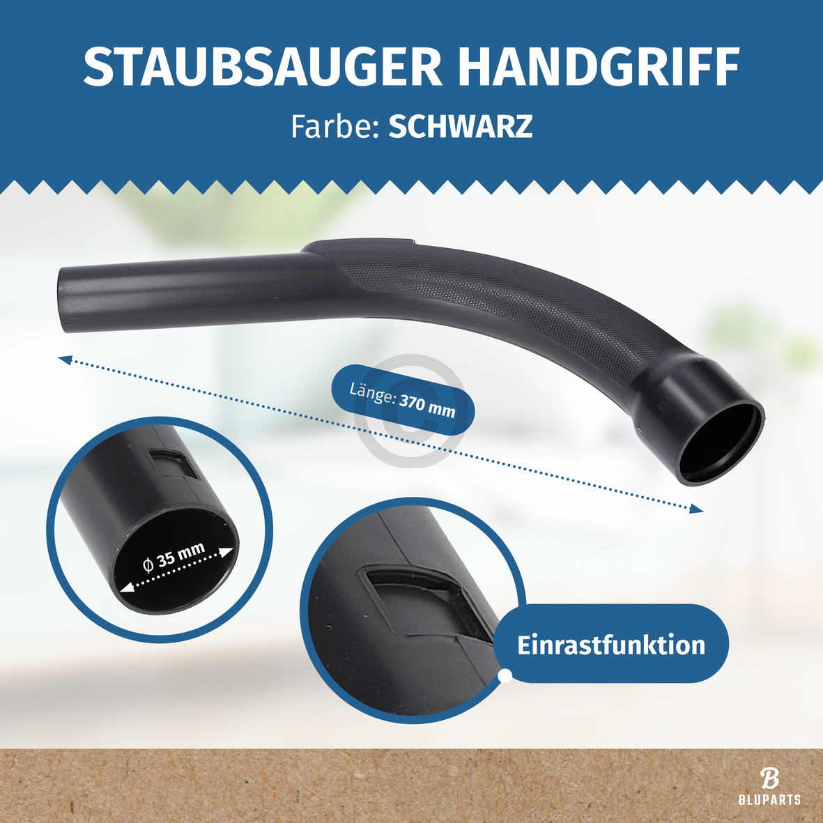 Handgriff für Saugschlauch passend für Miele 9442601 35mm Rohr-Ø an Staubsauger