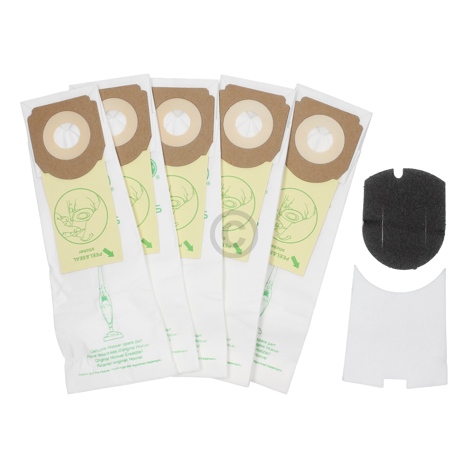 Filterbeutel HOOVER 35600279 H59 für Staubsauger 5Stk