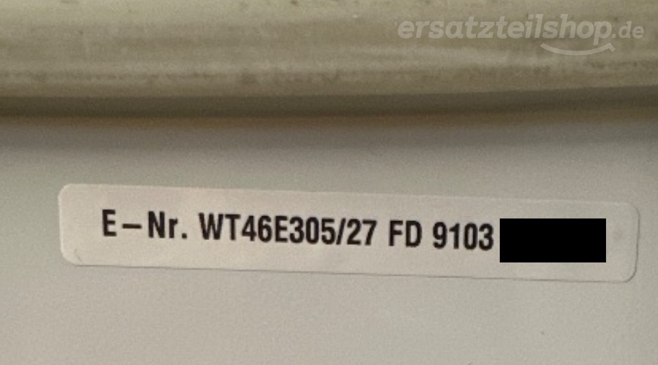 Typenschild Siemens WT46E305/27