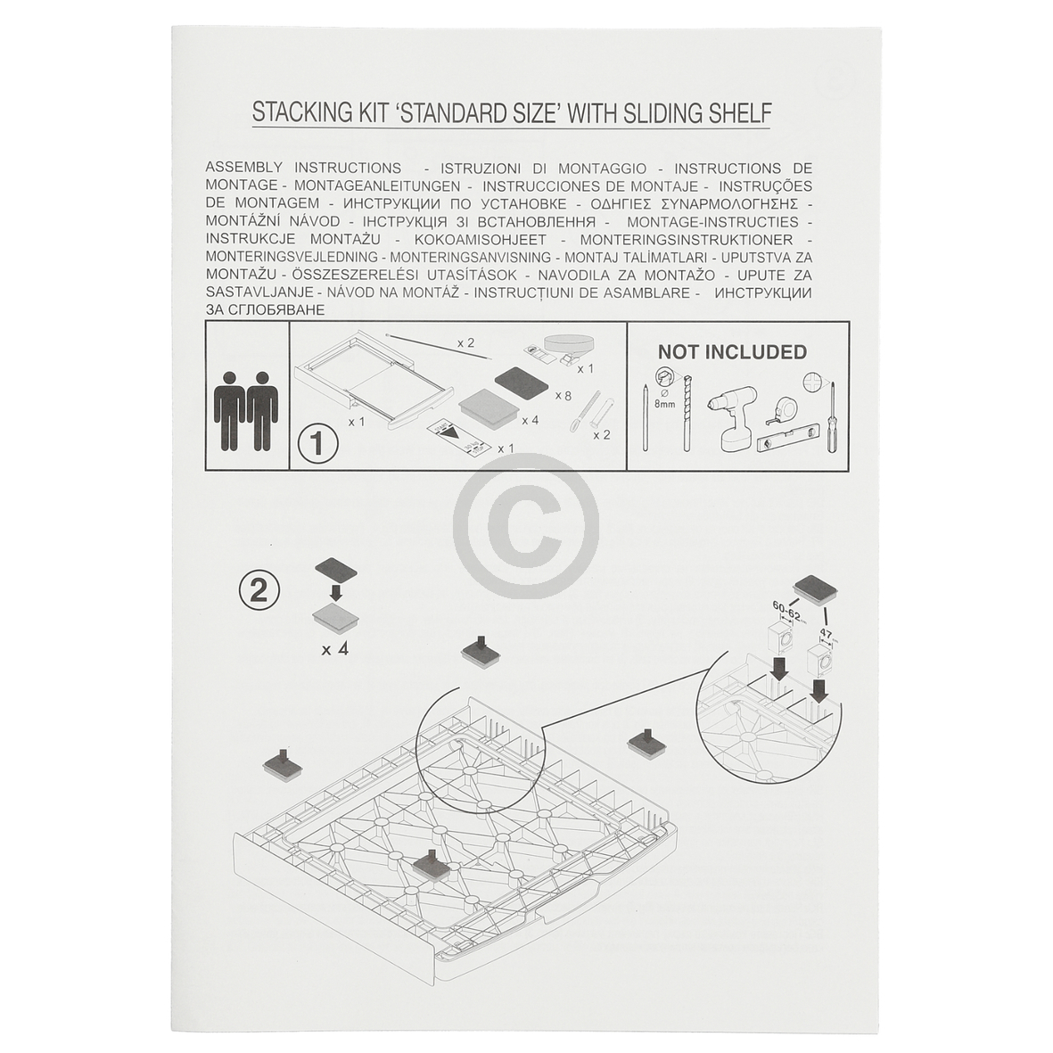 Zwischenbaurahmen HASTKU10B StackKitBlack Candy/ Hoover 35602673 für Trockner