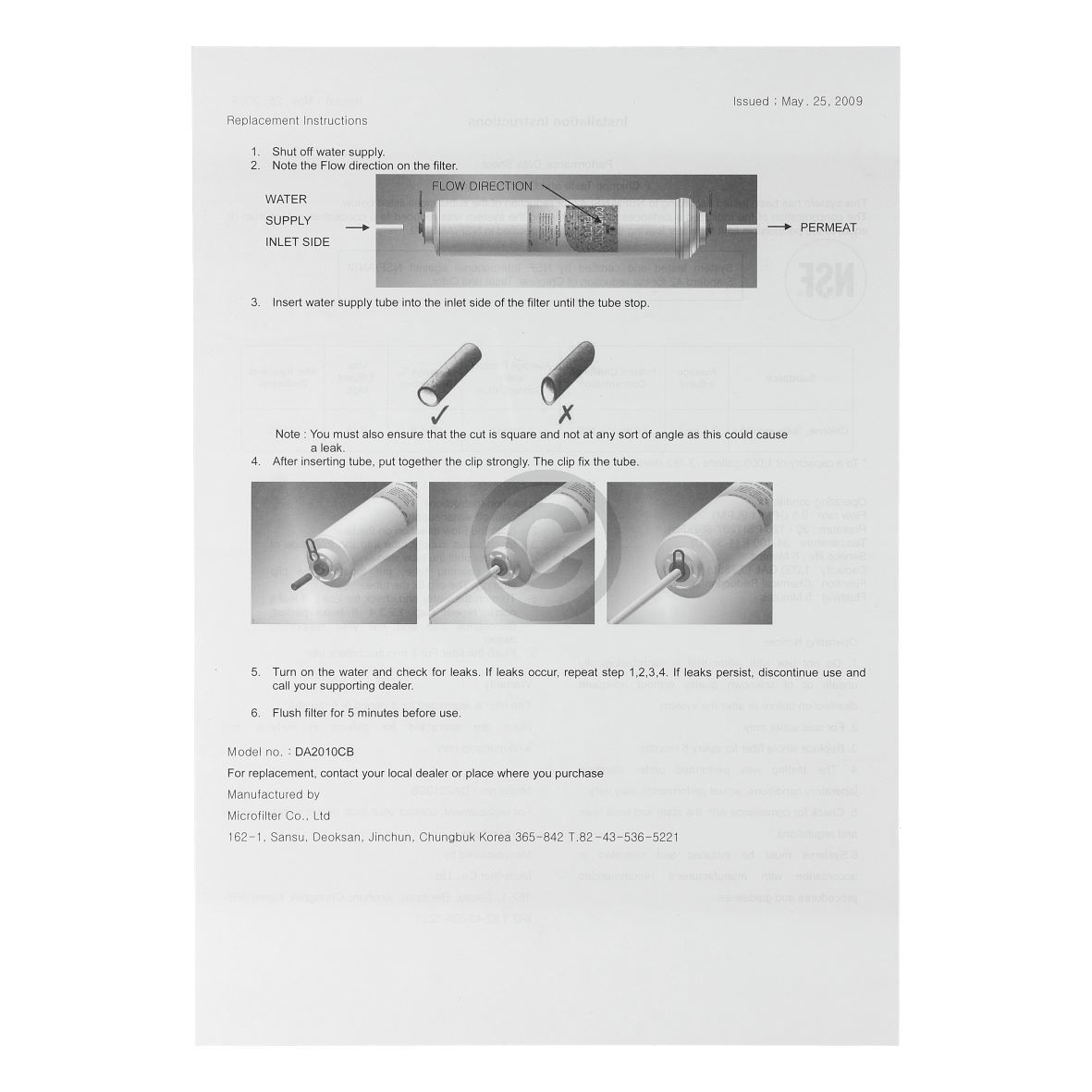 Wasserfilter extern beko 4386410100 DA2010CB für KühlGefrierKombination SideBySide