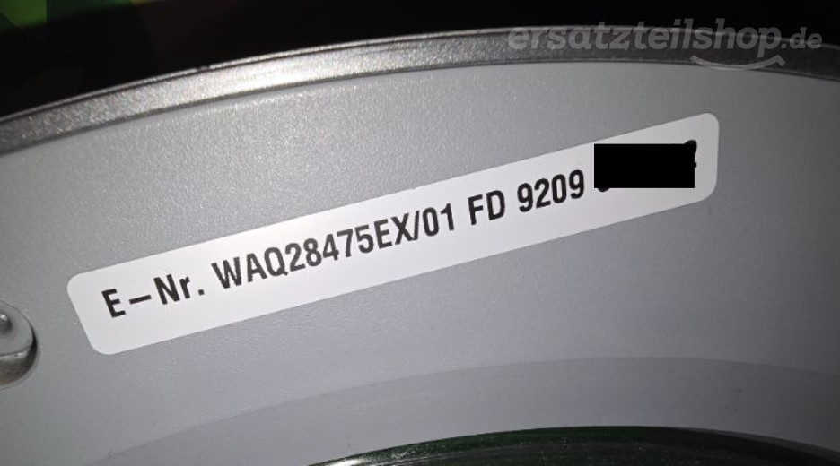 Typenschild Bosch WAQ28475EX/01