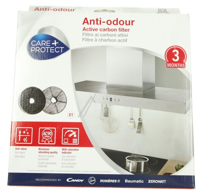 Kohlefilter für Dunstabzugshaube Candy/Hoover 35602062 180x40 mm