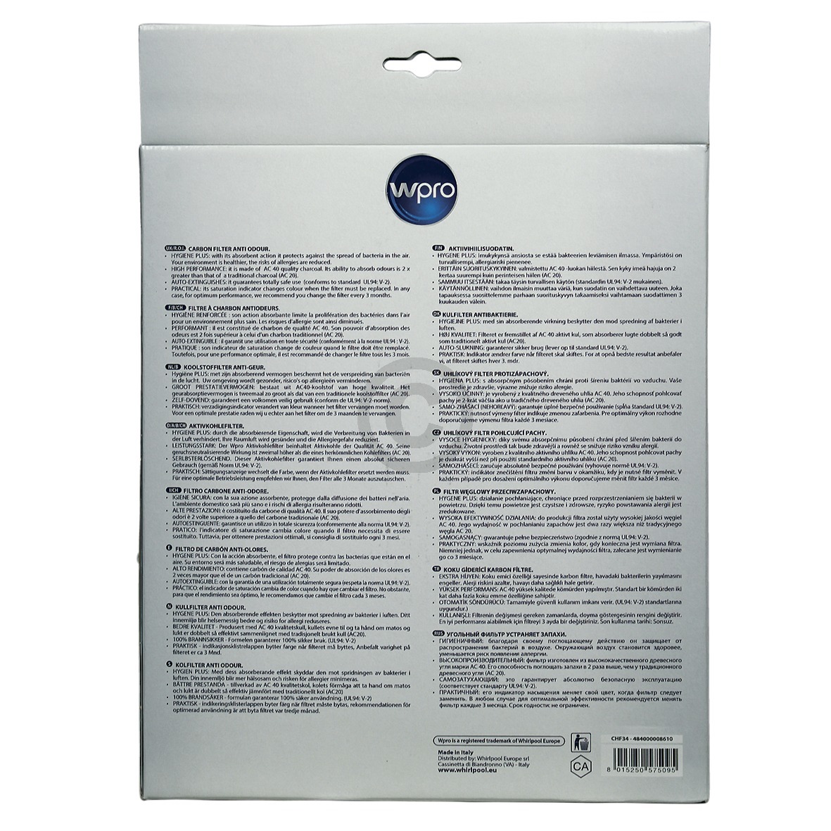 Kohlefilter Ø 255mm Wpro 484000008610 AEG, Electrolux, Juno, Zanussi, Bauknecht,