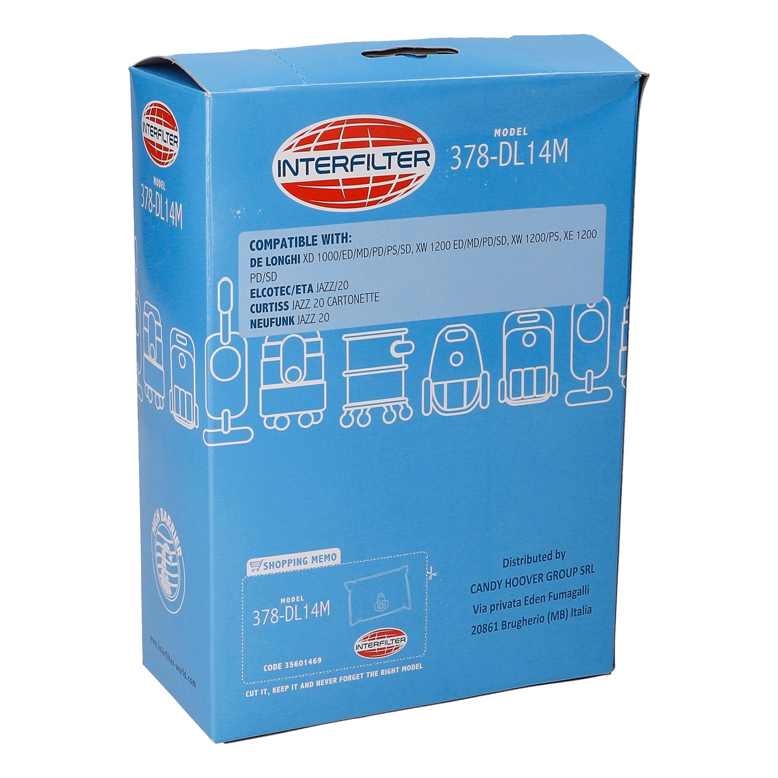 Staubsaugerbeutel IF 378 DL14M Candy/ Hoover 35601469 für Staubsauger