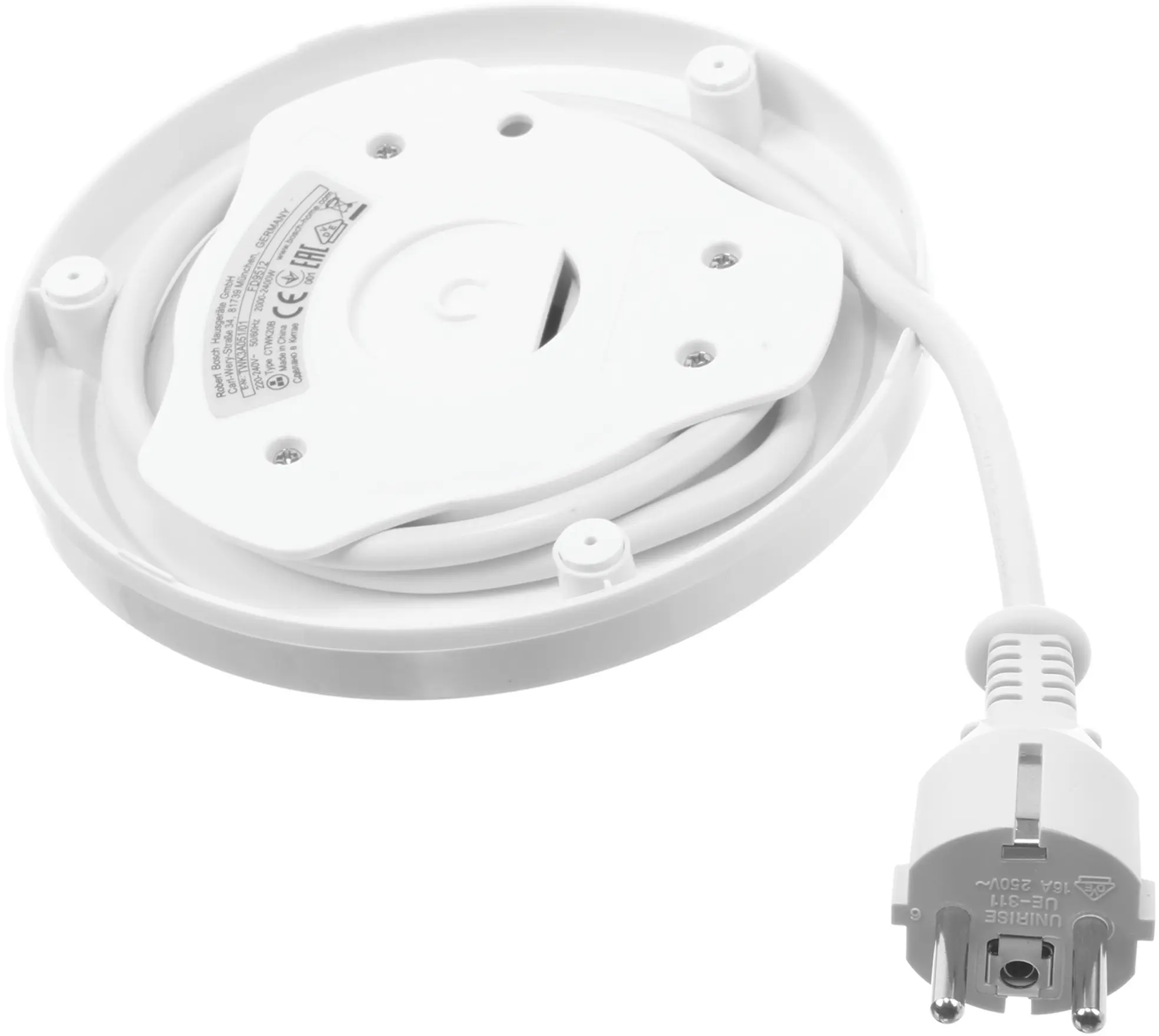 Sockel für Wasserkocher Bosch 12011027 Heizelement, Anschluss