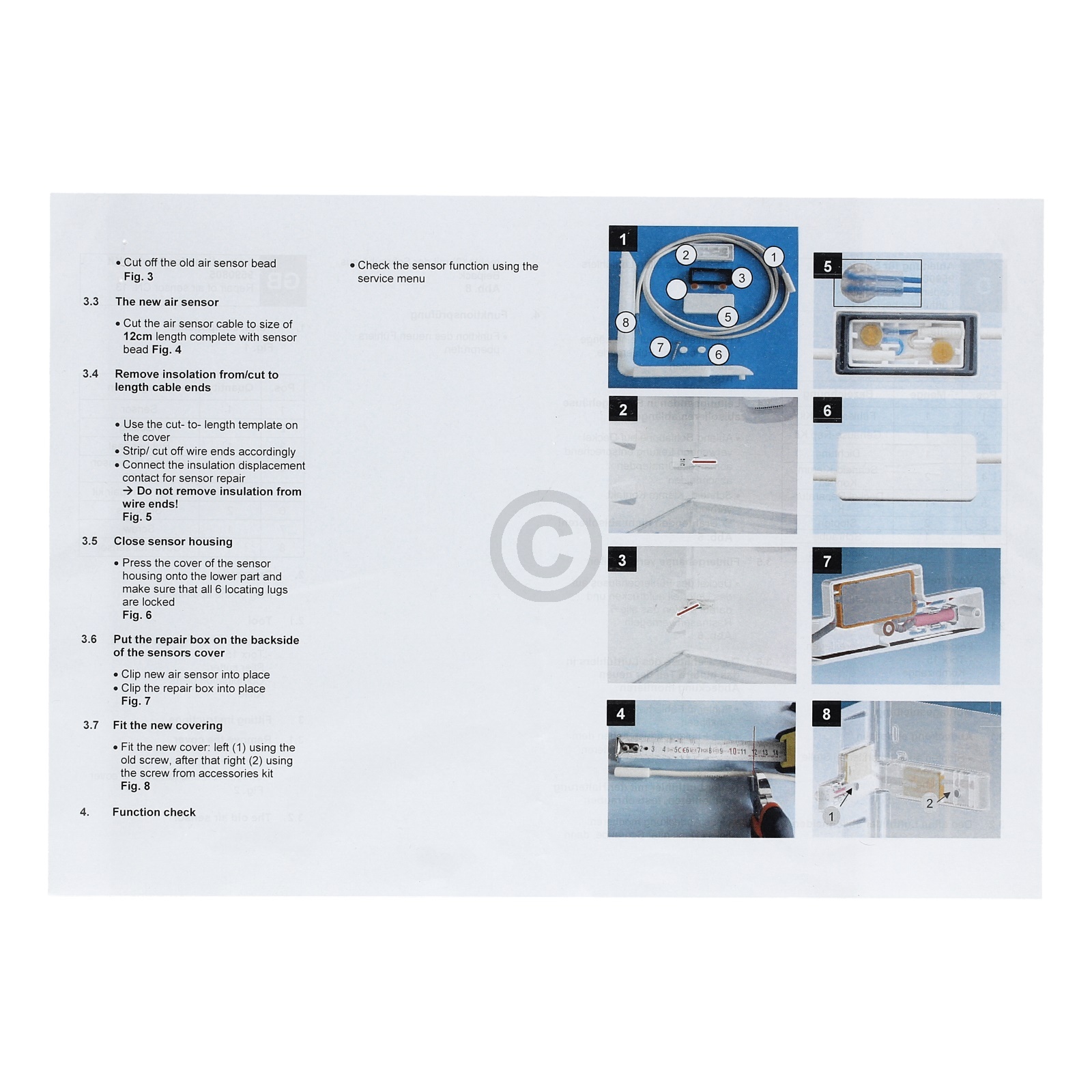 Rep.-Kit F. KT-Luft Fühler CN48 Liebherr 9590805