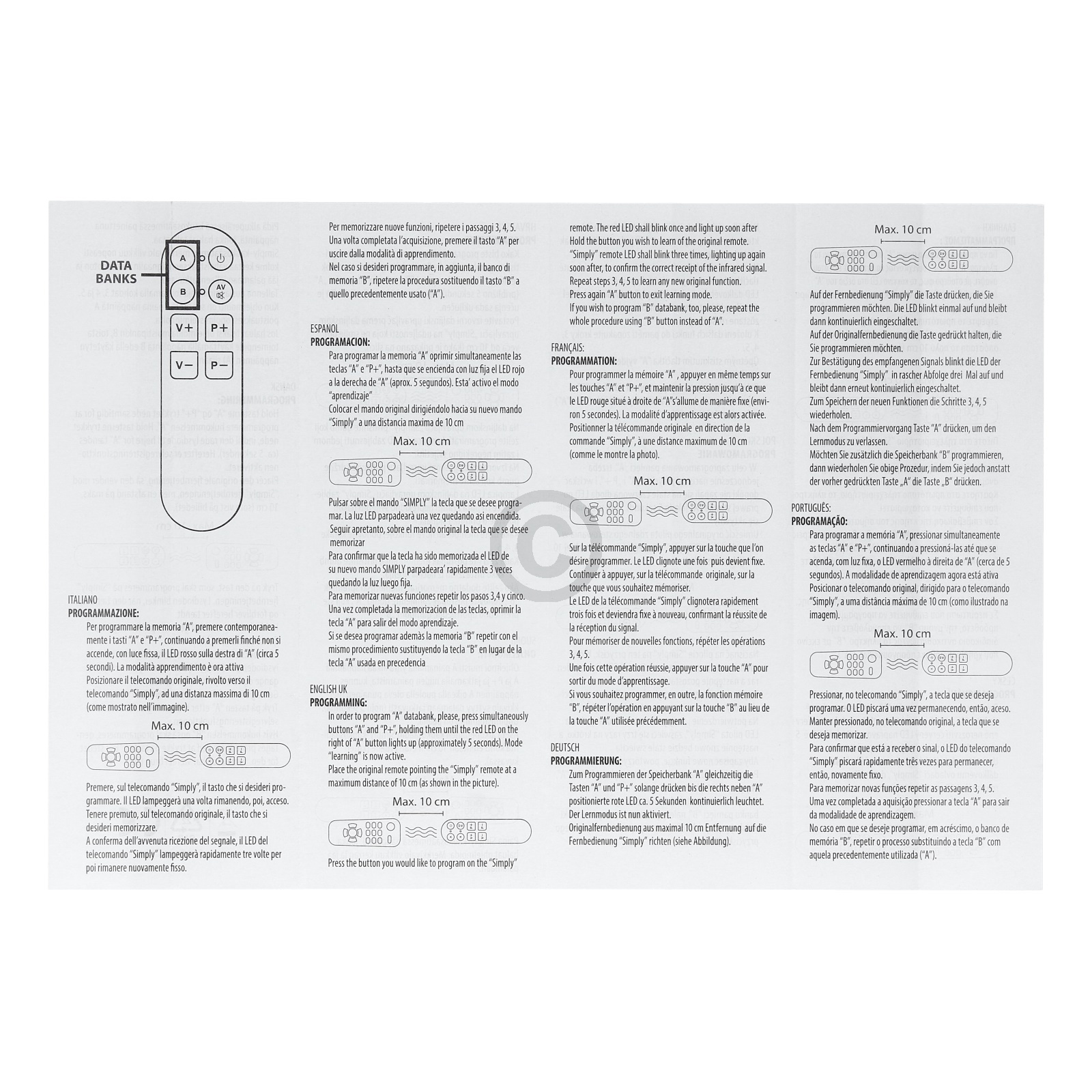 Großtasten-Fernbedienung lernbar Simply Superior SUP041 SUPTLB001 für TV